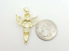 Load image into Gallery viewer, New 10k yellow Gold full body angel Pendant charm fine gift jewelry unisex 3.2g
