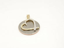 Load image into Gallery viewer, New 14k 2 color Gold heart Pendant charm fine jewelry love gift for her 1.1g
