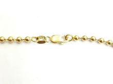 Load image into Gallery viewer, New 10K yellow gold 3mm ball bead chain polished Necklace fine jewelry 15.4g 24"
