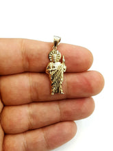 Load image into Gallery viewer, 10k yellow gold saint Jude juda pendant charm fine religious gift jewelry 1.6g

