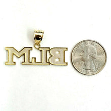 Load image into Gallery viewer, New 10k yellow gold BLM black lives matter pendant charm fine gift unisex 4.2g
