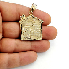 Load image into Gallery viewer, New 10k yellow gold trap house pendant charm diamond cut gift fine jewelry 5g

