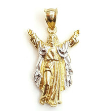 Load image into Gallery viewer, 10k two tone gold jesus full body religious gift pendant charm fine jewelry 3.6g
