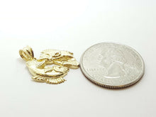 Load image into Gallery viewer, 10k yellow Gold Pisces fish zodiac Pendant charm fine gift jewelry unisex 1.9g
