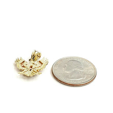 Load image into Gallery viewer, New 10k multi color Gold eagle Pendant charm diamond cut gift fine jewelry 2g
