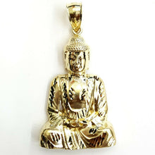 Load image into Gallery viewer, 10k yellow gold buddha buda buddah pendant charm fine religious jewelry 10.6g
