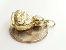 Load image into Gallery viewer, New 14k yellow gold 3D hollow buddha buda buddah pendant charm fine jewelry 2.6g
