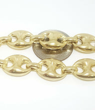 Load image into Gallery viewer, New 10K yellow gold 13mm hollow puff Gucci link chain jewelry gift 28" 46.6g
