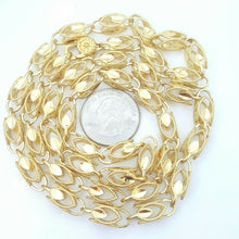 Load image into Gallery viewer, New 14K yellow gold 6.5mm Turkish chain Necklace fine gift jewelry men 28&quot; 59g
