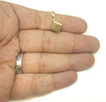 Load image into Gallery viewer, 14k yellow Gold 3D hollow dice Pendant charm gamble gift sport fine jewelry 1.6g
