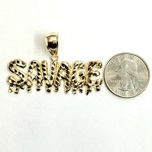 Load image into Gallery viewer, New 10k yellow Gold Savage Pendant charm diamond cut fine gift jewelry 5.7g
