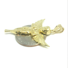 Load image into Gallery viewer, 14k yellow Gold full body angel Pendant charm unisex gift fine jewelry love 4g
