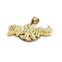 Load image into Gallery viewer, 10k yellow Gold Triple X Mode word Pendant charm diamond cut fine jewelry 7.2g
