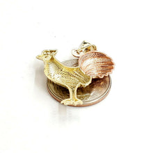 Load image into Gallery viewer, New 10k Gold rooster chicken bird Pendant charm gift fine jewelry 3.7g
