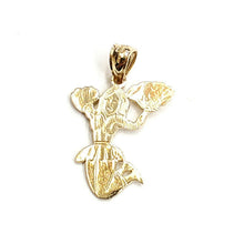 Load image into Gallery viewer, 14k yellow Gold Solid cheerleader ballerina dancer Pendant charm jewelry 1.4g
