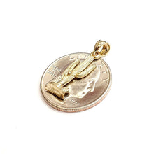 Load image into Gallery viewer, New 14k yellow solid Gold 3D saguaro cactus Pendant charm gift fine jewelry 1.4g
