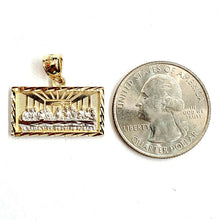 Load image into Gallery viewer, 14k two tone gold last supper pendant charm diamond cut fine gift jewelry 2.4g
