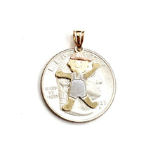 Load image into Gallery viewer, New 14k tri color gold baby boy kid Pendant charm fine gift jewelry unisex 1.2g
