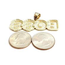 Load image into Gallery viewer, New 10k yellow Gold BOSS dollar sign Pendant charm diamond cut fine jewelry 7.4g
