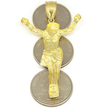 Load image into Gallery viewer, 10k two tone gold Jesus full body religious gift for him her pendant charm 4.6g

