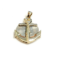 Load image into Gallery viewer, New 14k yellow Gold anchor Pendant polished charm gift fine jewelry 4.1g

