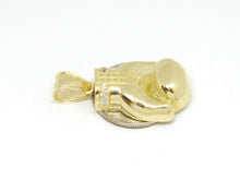 Load image into Gallery viewer, 10k yellow Gold boxing glove Pendant cubic zirconia gift sport fine jewelry 7.5g
