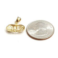 Load image into Gallery viewer, 14k yellow gold pumpkin pendant charm Halloween scary spooky fine jewelry 1.7g
