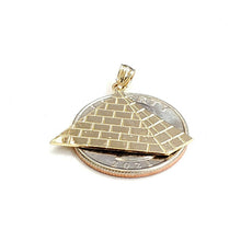 Load image into Gallery viewer, New 14k yellow solid Gold Egyptian pyramid Pendant fine gift jewelry 2.6g
