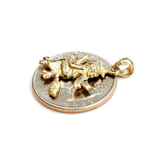 Load image into Gallery viewer, New 14k yellow Gold solid Witch on Broom Pendant charm Gift fine jewelry 2.7g
