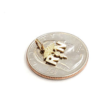 Load image into Gallery viewer, 14k yellow Gold tiny RN caduceus medical sign nurse Pendant fine jewelry 0.5g

