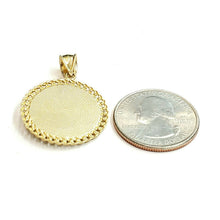 Load image into Gallery viewer, 10k yellow gold round virgin Guadalupe Pendant fine religious jewelry 0.97" 4g
