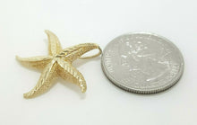 Load image into Gallery viewer, 14k yellow Gold starfish Pendant charm necklace gift for her jewelry 0.99" 3.4g
