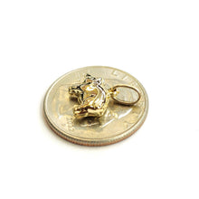 Load image into Gallery viewer, 14k yellow Gold Tiny Hollow Pig Piglet animal Pendant charm fine jewelry 0.9g
