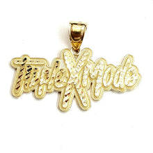 Load image into Gallery viewer, 10k yellow Gold Triple X Mode word Pendant charm diamond cut fine jewelry 7.2g
