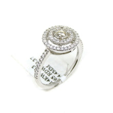 Load image into Gallery viewer, 0.37Ct Natural Diamond 14k White Gold Semi Mount halo Ring round center size 6.5
