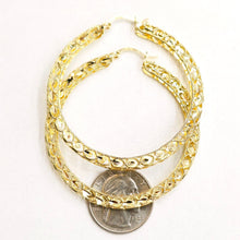 Load image into Gallery viewer, New 10K yellow Gold 2.25" 3.3mm Turkish hoop Earrings Round fine jewelry 8.1g
