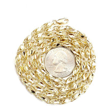Load image into Gallery viewer, 10K real yellow gold 3.9mm Turkish chain Necklace gift fine jewelry 26" 24.8g
