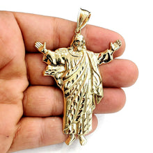 Load image into Gallery viewer, 10k yellow gold Jesus full body religious gift pendant charm fine jewelry 11.8g
