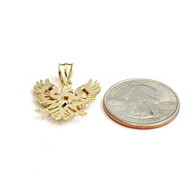 Load image into Gallery viewer, New 10k multi color Gold eagle Pendant charm diamond cut gift fine jewelry 3g
