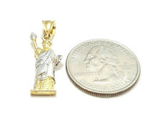 Load image into Gallery viewer, 10k two-tone gold statue of liberty pendant charm fine gift jewelry unisex 2.3g
