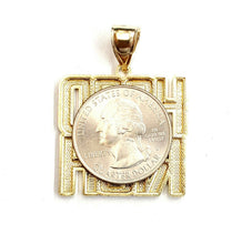 Load image into Gallery viewer, New 10k yellow Gold Hood Rich word Pendant charm diamond cut fine jewelry 7.2g
