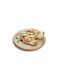 Load image into Gallery viewer, New 10k multi color Gold eagle Pendant charm diamond cut gift fine jewelry 2g
