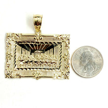 Load image into Gallery viewer, New 10k yellow gold last supper pendant charm fine gift religions jewelry 10.9g
