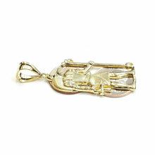 Load image into Gallery viewer, 10k yellow Gold Egypt jackal god Anubis holding Ankh Pendant fine jewelry 6g
